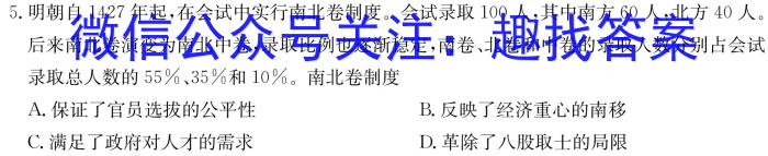 辽宁名校联考 2023~2024学年度上学期高三12月联合考试卷历史