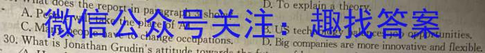 安徽省2023-2024学年九年级第三阶段性学业暨教学质量监测英语