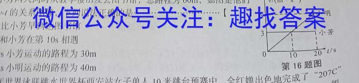 炎德英才大联考 长郡中学2023年下学期高二期中考试f物理