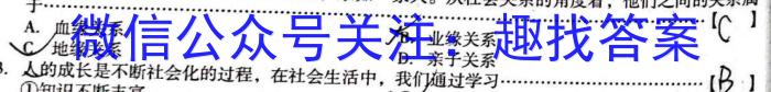 皖江名校2023-2024学年度上学期高二年级联考(1月)政治试卷d答案