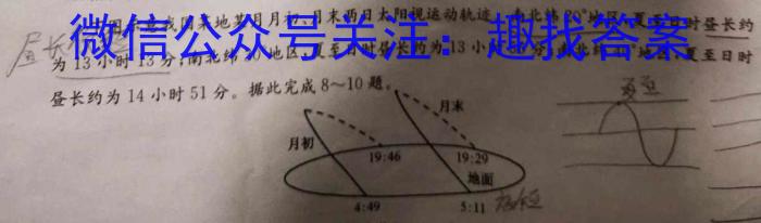 [今日更新]2024届高考冲刺卷(四)4地理h