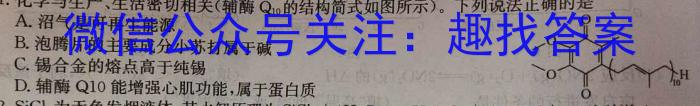 j全国名校大联考·2023~2024学年高三第四次联考(月考)老高考化学试卷答案