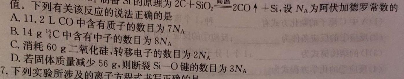 【热荐】安徽省2024届九年级核心素养评估(二)化学