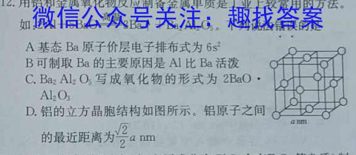 j山东省2023-2024学年度高二年级上学期12月联考化学试卷答案