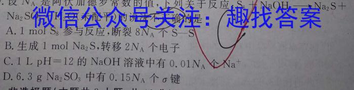 q安徽省2023-2024学年度八年级上学期阶段性练习（三）化学