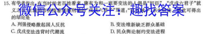 贵州省贵阳第一中学2024届高考适应性月考卷(三)(白黑黑白黑黑白)历史试卷