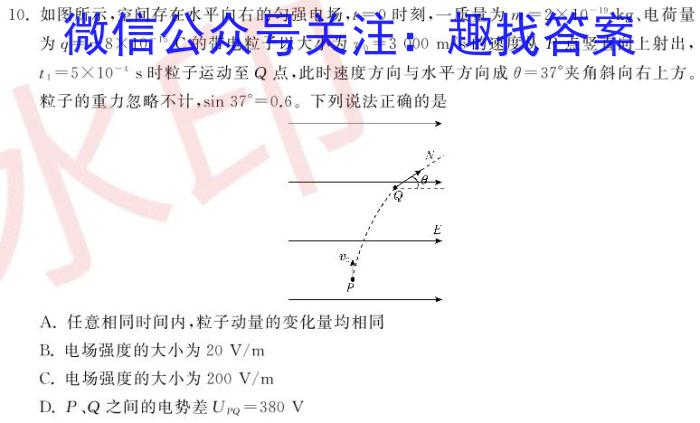 江西省2023-2024学年度九年级阶段性练习(四)4物理试卷答案