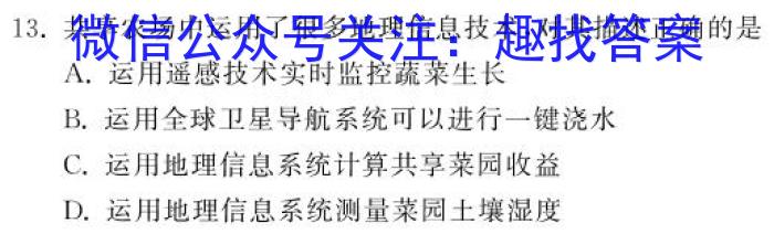 2024年河南省普通高中招生考试·终极A卷地理试卷答案