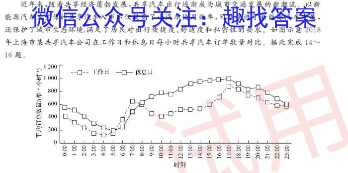 超级全能生·天利38套 2024届新高考冲刺预测卷(二)2地理试卷答案