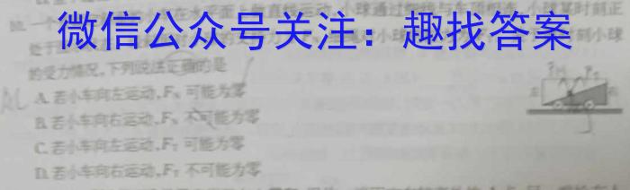 金考卷2024年普通高等学校招生全国统一考试 全国卷 预测卷(二)2q物理