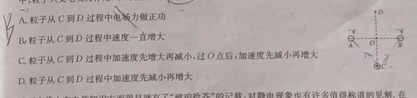 衡中同卷·天舟益考 2025届全国高三第一次联合性检测(物理)试卷答案