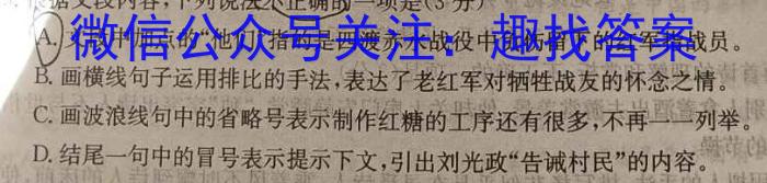 江西省2023-2024学年度八年级下学期期末考试语文