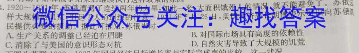 河北省2023-2024学年九年级寒假学情评价历史试卷答案