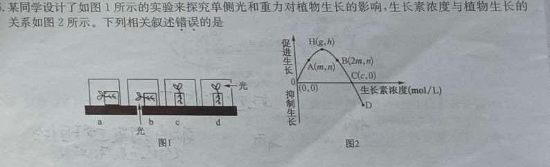 重庆康德2024年普通高等学校招生全国统一考试 高三第一次联合诊断检测生物学部分