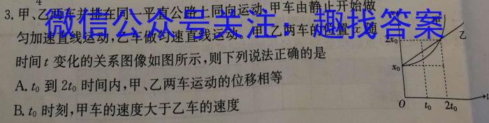 2024届炎德英才大联考 雅礼中学模拟试卷(一)1物理试题答案