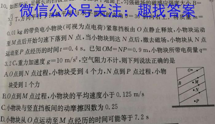 江西省2024年初中学业水平考试压轴模拟（二）物理试卷答案