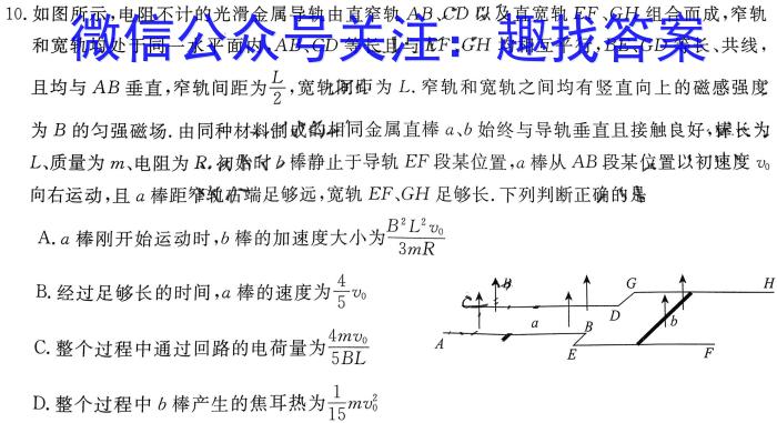 1号卷 A10联盟2024高考原创信息卷(六)物理`