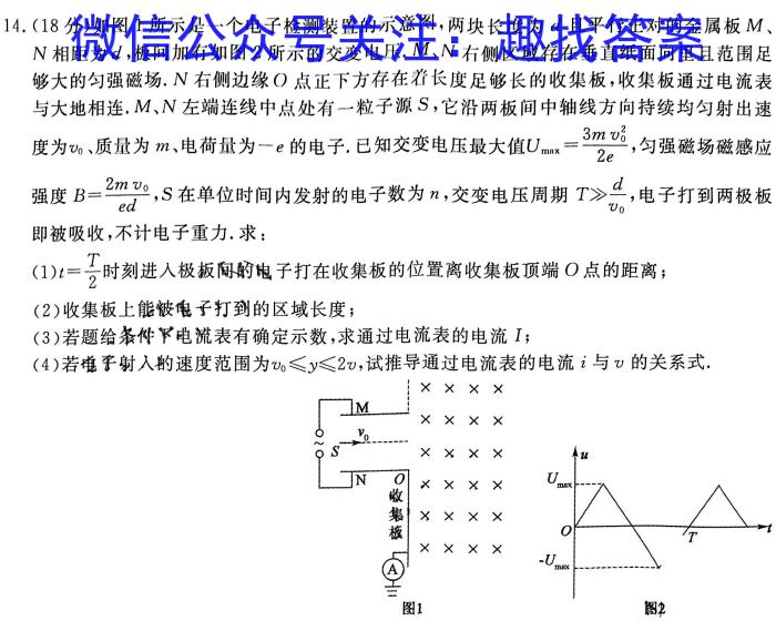 2024年·三湘大联考 初中学业水平考试模拟试卷(三)3物理试卷答案