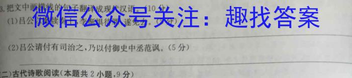 贵州省2024年九年级中考模拟阶段评估（一）语文