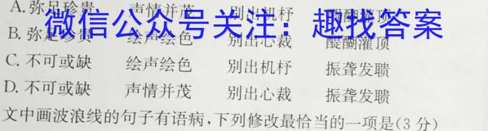 六盘水市2023-2024学年度第二学期期中质量监测（高二）语文