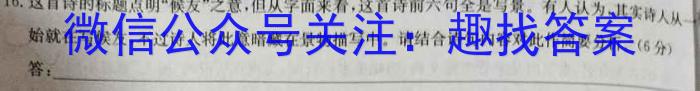 2023-2024学年度上学期高三年级自我提升五(HZ)/语文