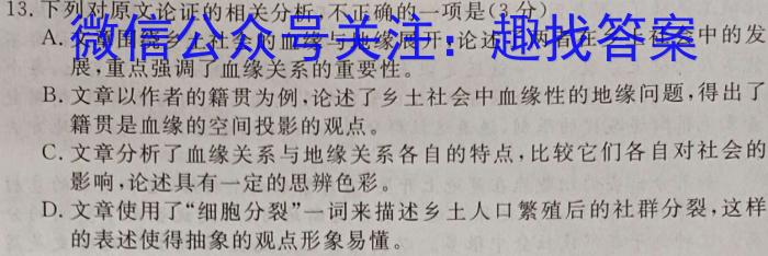 超级全能生·天利38套 2024届新高考冲刺预测卷(四)4语文