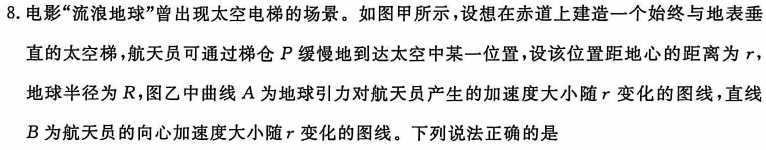 [今日更新]衡水金卷先享题·月考卷 2023-2024学年度下学期高三年级一调考试.物理试卷答案