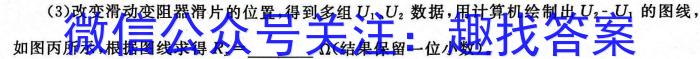 百师联盟2024年广东省中考冲刺卷(二)物理试题答案