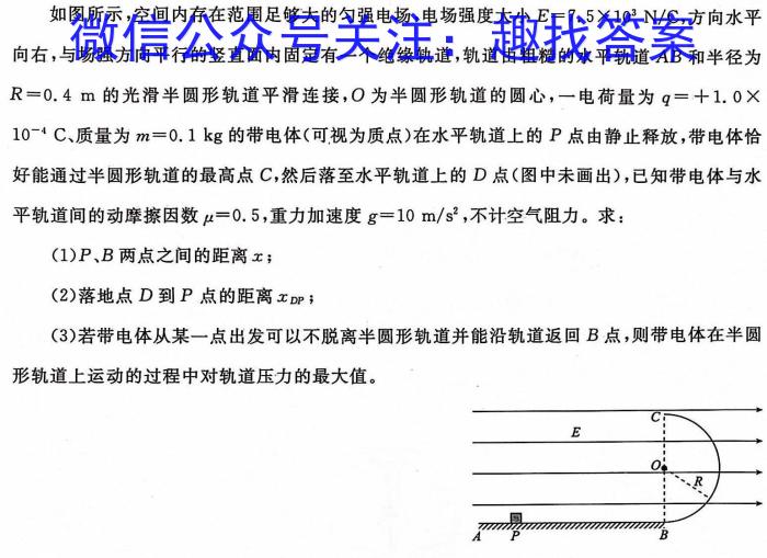 2025届新高三学情摸底考（新课标卷）物理试题答案