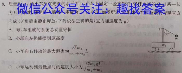 山西省大同市平城区2024年中考第一次模拟物理试卷答案