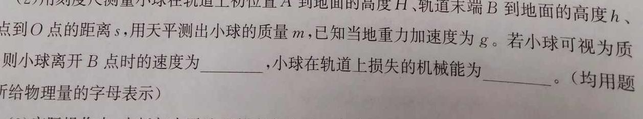 贵州省2024学年度第二学期八年级下册期末提升试卷（二）(物理)试卷答案