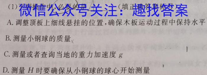 2023年河池市秋季学期高二年级期末教学质量统一测试物理试卷答案