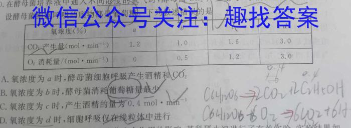 耀正文化 2024届名校名师模拟卷(八)8生物学试题答案