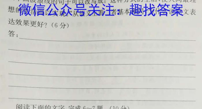 2024年河南省重点中学内部模拟试卷（二）语文