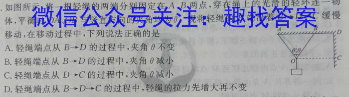 陕西省商洛市2024届高三第二次模拟检测(24-280C)物理`