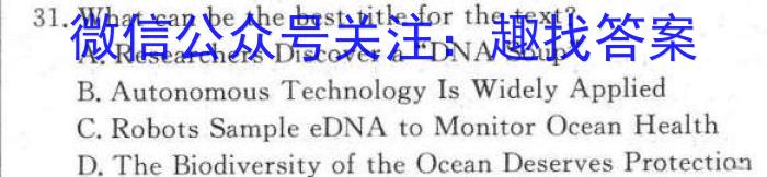 江西省新余市2023-2024学年度上学期九年级期末质量监测英语试卷答案