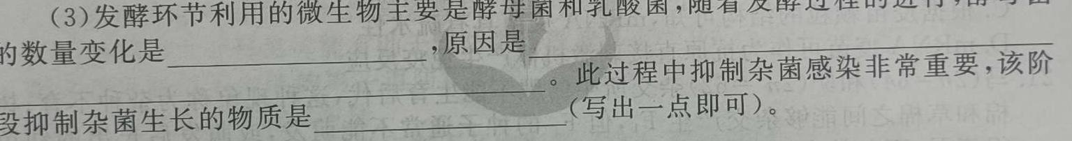 天一大联考安徽省普通高中高一春季阶段性检测2024.02数学.考卷答案