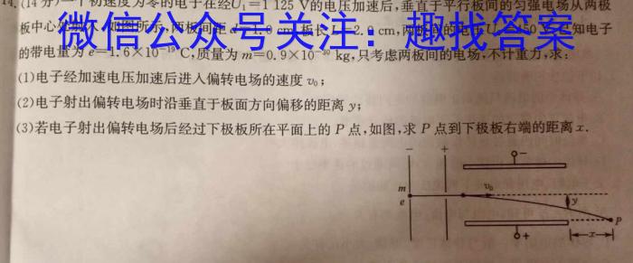 神州智达 2023-2024高二省级联测考试·下学期期中考试物理`