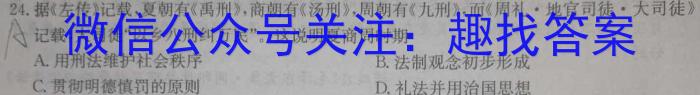 [万唯中考]2024年河南省普通高中招生考试·万唯原创 模拟卷二历史试卷