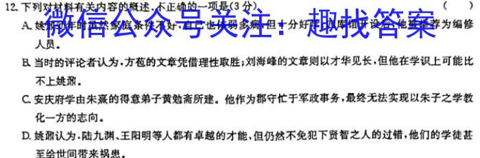 江淮名卷·2024年省城名校中考调研（一）/语文