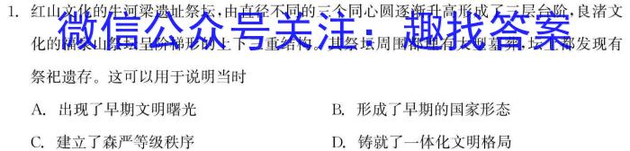 2024年普通高等学校招生全国统一考试内参模拟测试卷(一)1历史试卷答案