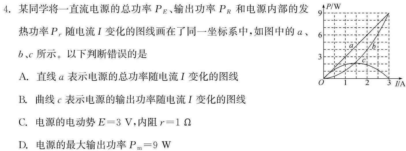 [今日更新]2024届 [上进联考]吉安市高三六校协作体5月联合考试.物理试卷答案