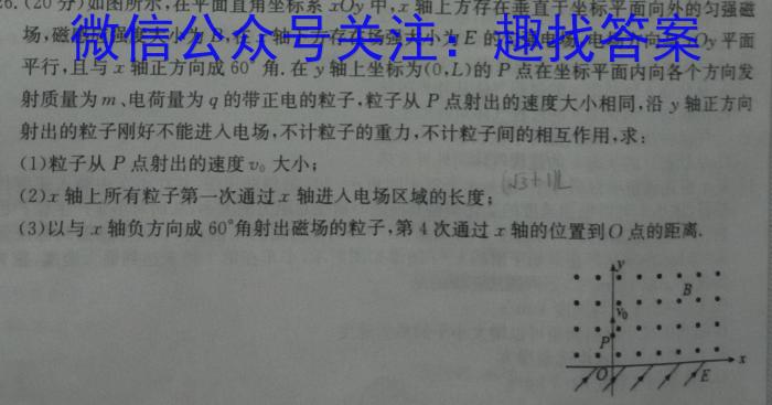 百师联盟 2024届高三冲刺卷(四)4 重庆卷物理试卷答案