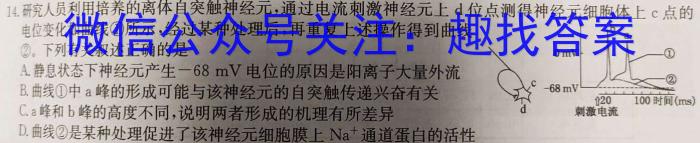 山西省2023-2024学年度第二学期七年级期末学业质量监测生物学试题答案