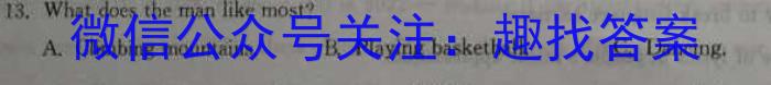 陕西省2023-2024学年第二学期九年级第一次模拟考试英语试卷答案