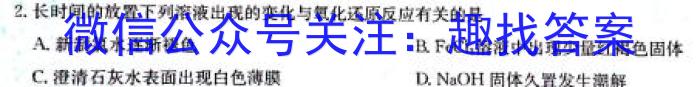 湘豫名校联考 2024届春季学期高三考前保温卷化学