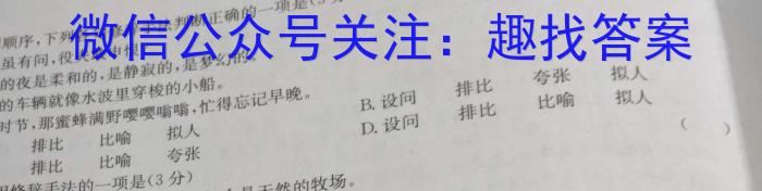 安徽省2023-2024同步达标自主练习八年级第五次/语文