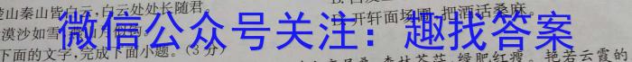 广西省2024届“贵百河”4月高三质量调研联考试题语文