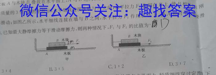 河南省2023-2024学年八年级第二学期学习评价（2）物理