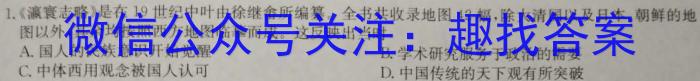 安徽省2023-2024学年度第二学期九年级学情调研（六）历史试卷